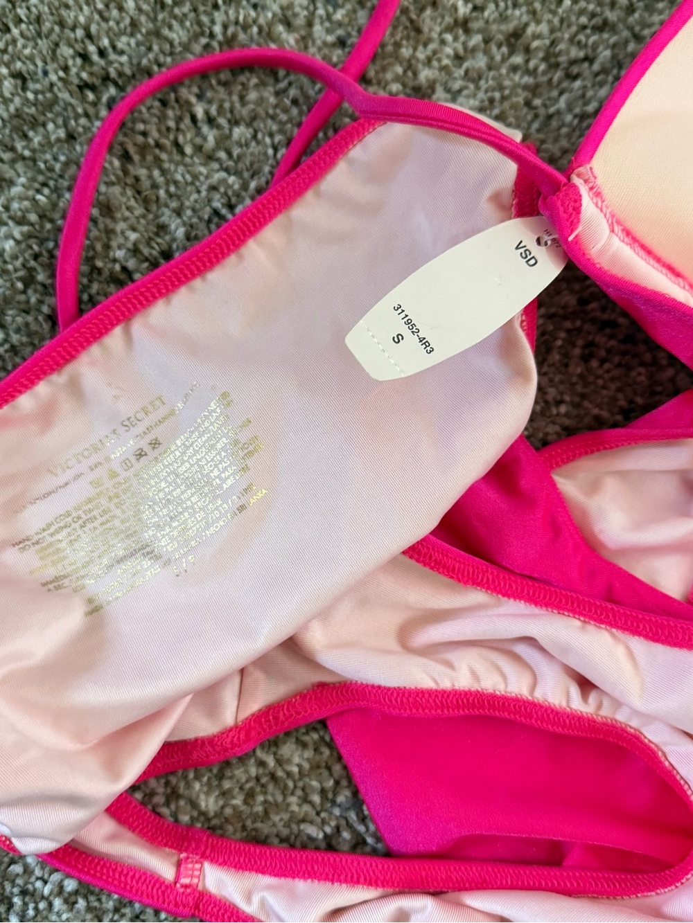 Victoria’s Secret - Women’s Hot Pink Plunge One-Piece Swimsuit - Picture 5 of 5